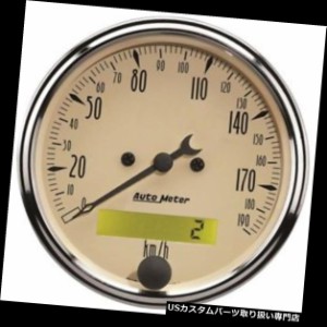 タコメーター オートメーター1887-Mアンティークベージュ空芯スピードメーターゲージ  Auto Meter 1887-M 