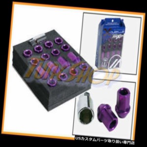 ナット MXP X-DURA鍛造ホイールオープンロックラグナット12x1.5 ACORN RIM PURPLE 12X1.5 