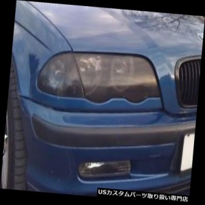 ヘッドライトカバー 98-01 BMW E46 3シリーズセダンスモークヘッドライトプリセット色合いカバーオーバーレイ  98