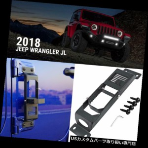 車のドアヒンジサイドフットペダルステップ米国旗ブラックジープラングラーJL 2018-2019 