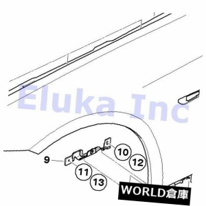 BMW純正ボディサイドパネルフェンダーフロントライトE92 E92N E93 E93N 41358042832 