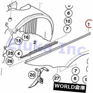 BMW純正サイドパネルフェンダーフロント左E63 E63N E64 E64N 