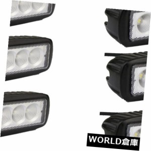 10×6 "インチ18W LEDワークライトバーフラッドストライプドライビングトラックオフロード単列 