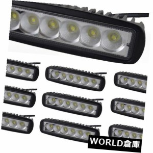 10x 7インチ18WクリーLEDワークライトバーフラッドオフロードATV FOGトラックランプ12V 6 " 