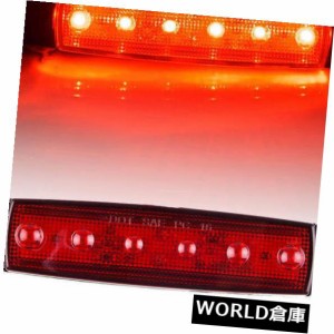 10×12V 6 LEDサイドフロントマーカーインジケータライトランプトラックトレーラーレッドWZY 