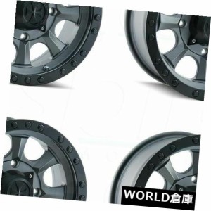 ホイール 4本セット 17x8.5ダーティライフアイアンマン5x5.5 / 5x139.7 -6マットガンメタルホイールリムセット（4）  