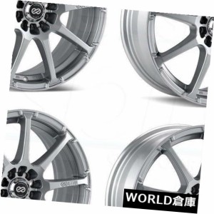 ホイール 4本セット 18x7.5 Enkei EDR9 5x100 / 114.3 45シルバーペイントホイールリムセット（4）  18x