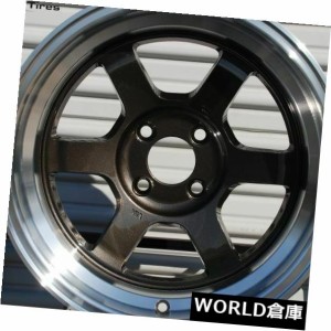 ホイール 4本セット 15x8 Rota Grid V 4x114.3 0ロイヤルガンメタルホイールリムセット（4）  15x8 Rota 