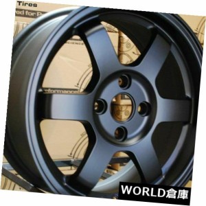 ホイール 4本セット 16x7 Rota Grid 4x100 40フラットブラックホイールリムセット（4）  16x7 Rota Grid