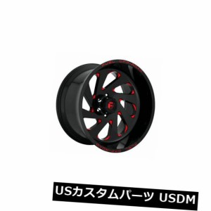 ホイール 4本セット 4個の20x10燃料D638 Vortex ET -19ブラックレッド6x139.7ホイールリムのセット  Set o