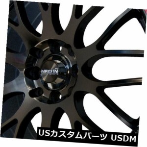 ホイール 4本セット 17x7 Maxxim Maze 4x100 / 108 +40ブラック/レッドストライプホイール（4個セット）  1