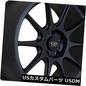 ホイール 4本セット 17x8 Rota STRIKE F 4x108 +40フラットブラックホイール（4個セット）  17x8 Rota 