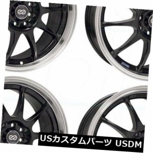 ホイール 4本セット 18x7.5ブラックペイントホイールEnkei J10 5x100 / 114.3 38（4個セット）  18x7.5