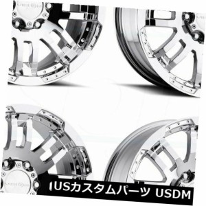 ホイール 4本セット 16x8ファントムクロームホイールビジョン375ウォリアー8x6.5 / 8x165.1 -6（4個セット）  16x