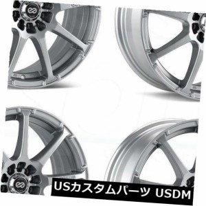 ホイール 4本セット 17x7 / 17x8シルバーペイントホイールエンケイEDR9 5x100 / 114.3 45/45（4個セット） 