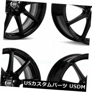 ホイール 4本セット 18x7.5ブラックペイントホイールEnkei EDR9 5x105 / 110 38（4個セット）  18x7.5 