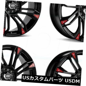 ホイール 4本セット 18x7.5ブラックペイントホイールEnkei Gw8 4x100 / 108 42（4個セット）  18x7.5 B