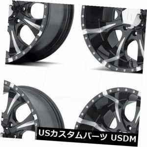 ホイール 4本セット 4-新しい16 "Helo HE791 Maxxホイール16x8 8x6.5 / 8x165.1 0 8Hブラックミル