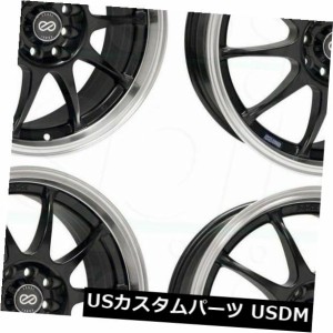 ホイール 4本セット 4-新しい17 "Enkei J10ホイール17x7 5x112 / 120 38ブラックペイントリム  4-New 