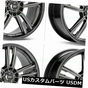 ホイール 4本セット 4-New 18 "Enkei Kojin Wheels 18x8.5 5x120 35シルバーペイントリム  4-N
