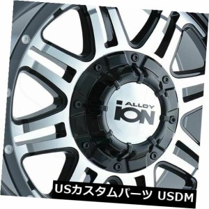 ホイール 4本セット 4-新しい18インチイオン186ホイール18x9 6x135 / 6x5.5 -12ブラックマシンドリム  4-New