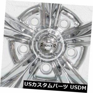 ホイール 4本セット 4-新しい17 "Ridler 695 Wheels 17x7 / 17x8 5x5 / 5x127 0/0 Chro