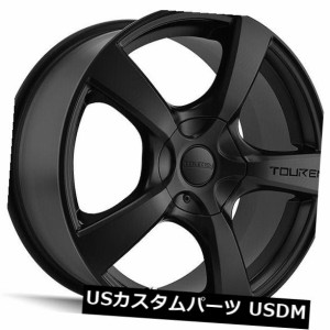 ホイール 4本セット 4-新しい19インチTouren TR9ホイール19x8.5 5x108 / 5x114.3 40マットブラックリム 