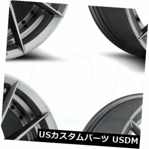 ホイール 4本セット 4-新しい19インチニッチセクターM197ホイール19x8.5 / 19x9.5 5x112 42/48 GunMet