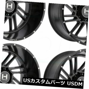 ホイール 4本セット 4-新しい22インチの敵対的なH110ストライカーホイール22x12 8x180 -44フルブラックリム  4-New