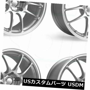 ホイール 4本セット 4-New 16 "Enkei Pf01 Wheels 16x7 4x100 43シルバーペイントリム  4-New 