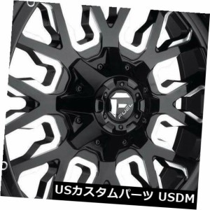 ホイール 4本セット 4-新しい22インチフューエルストロークD611ホイール22x12 6x135 / 6x5.5 -44ブラックミルドリ