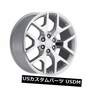 ホイール 4本セット 4-新しい22インチレプリカV1176 GMCシエラホイール22x9 6x5.5 31シルバーリム  4-New 22