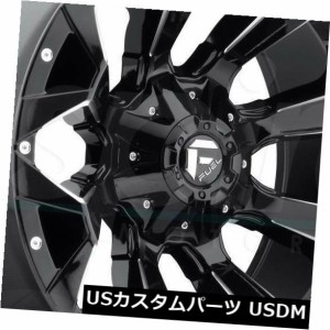 ホイール 4本セット 4-新しい22インチの燃料突撃D546ホイール22x12 6x135 / 6x5.5 -44ブラックミルドリムマグ  