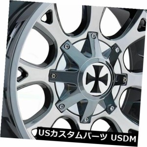 ホイール 4本セット 4-新しい22インチカリオフロードアナーキーホイール22x12 8x180 -44 PVDリム  4-New 22" 