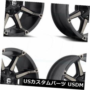 ホイール 4本セット 17x9フューエルカプラーD556 8x6.5 / 8x165.1 1個の黒い機械加工ホイールリムセット（4）  17