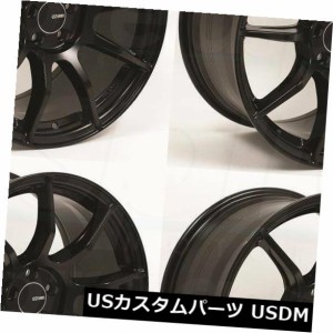 ホイール 4本セット 18x9.5 Enkei TS9 5x114.3 30ブラックペイントホイールリムセット（4）  18x9.5 Enk