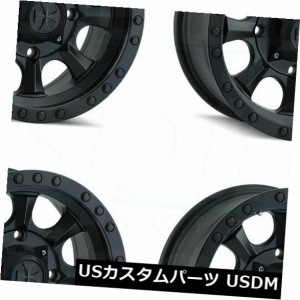 ホイール 4本セット 18x9ダーティライフアイアンマン5x5.5 / 5x139.7 0マットブラックホイールリムセット（4）  18x9