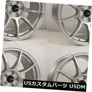 ホイール 4本セット 18x8.5 Enkei TS9 5x114.3 25シルバーペイントホイールリムセット（4）  18x8.5 Enk