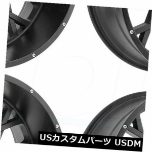 ホイール 4本セット 20x9 Vision 412ロッカー8x180 12サテンブラックホイールリムセット（4）  20x9 Vision