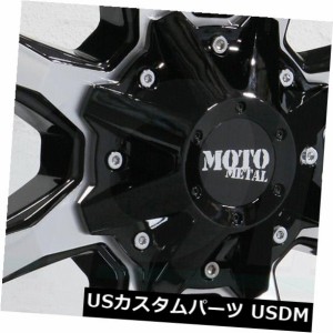 ホイール 4本セット 17x8 Moto Metal MO970 6x5 / 6x127 / 6x13  5 40の黒いマシンホイールリムセ