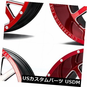 ホイール 4本セット 24x14 AX AX2.2 8x170 -76キャンディーレッドミルドホイールリムセット（4）  24x14 AXE