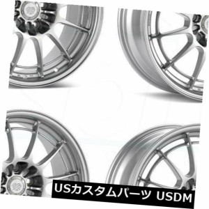 ホイール 4本セット 18x10 Enkei Nt03 + M 5x130 60シルバーペイントホイールリムセット（4）  18x10 En