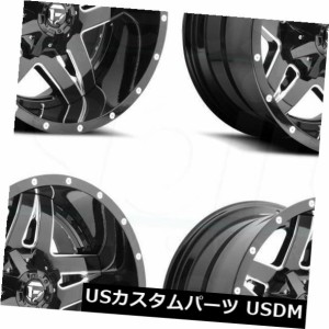 ホイール 4本セット 20x10フューエルフルブローンD554 6x135 / 6x5.5 -24ブラックミルドホイールリムセット（4）  