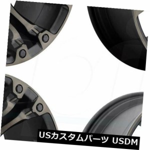 ホイール 4本セット 20x9燃料蒸気D569 6x135 / 6x5.5 1個の黒い機械加工ホイールリムセット（4）  20x9 Fuel