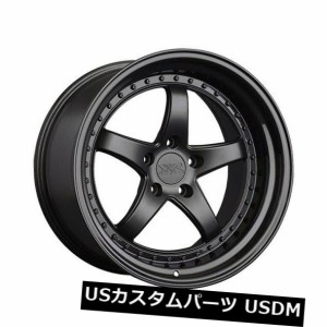 ホイール 4本セット 18x8.5F / 18x9.5  R +35/38 XXR 565 5x114.3ブラック/グロスブラックリップホイ