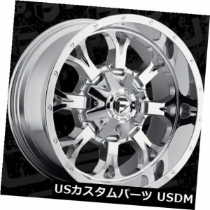 ホイール 4本セット 20x10 ET-12 Fuel D516クランク6x135 / 6x139.7クロームホイール（4個セット）  20