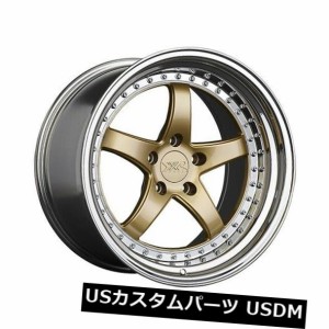 ホイール 4本セット 18x8.5 +35 XXR 565 5x108ハイパーゴールド/プラチナリップリム（4個セット）  18x8.5 +