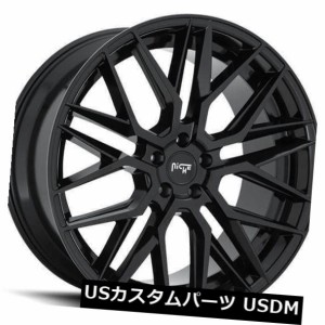 ホイール 4本セット 4pcs 19 "スタッガードニッチホイールM224ガンマグロスブラックリムCA  4pcs 19" Staggere