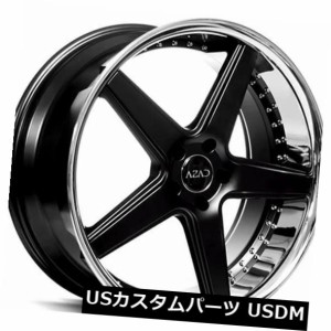 ホイール 4本セット 20 "スタッガードアザードホイールAZ008グロスブラックCHリップリムフィットMBZ CL63 AMG  20" 