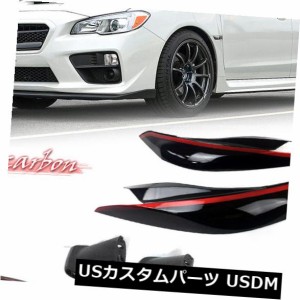 セール！！ スバルWRX STI SPOILER + EYELIDS COVER 17の塗装黒+赤線 